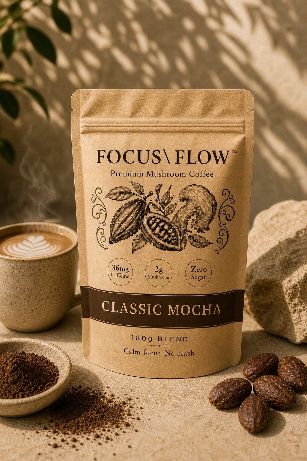 FocusFlow Classic Mocha pouch